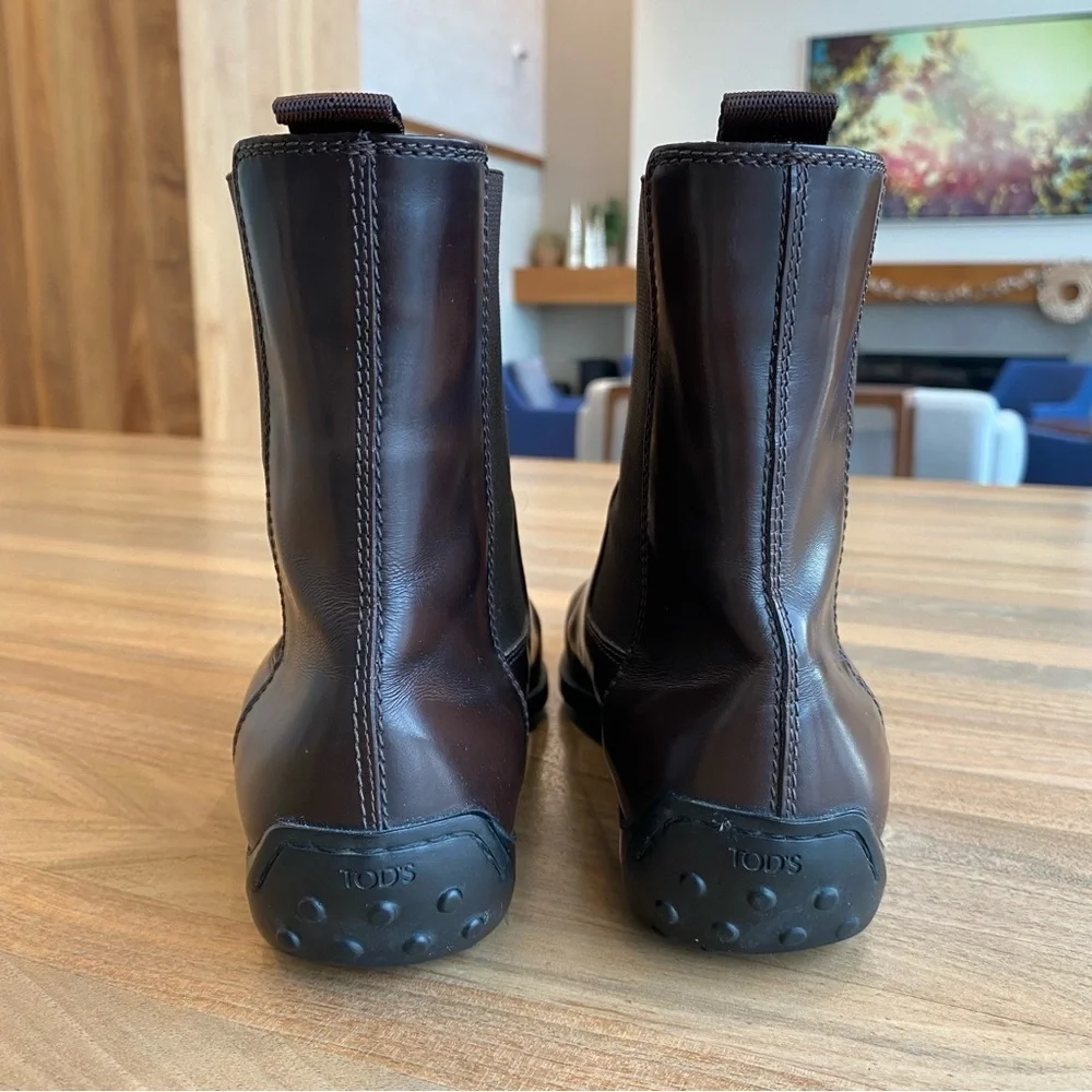 Tod's Leather Chelsea Boots, Size 6